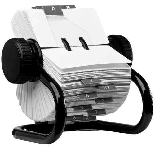 a big ol' rolodex like in the olden times
